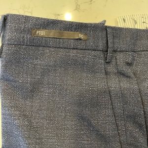 PT01 blue wool / cotton slim fit dress pants pants Sz 42 Euro 60 NWT